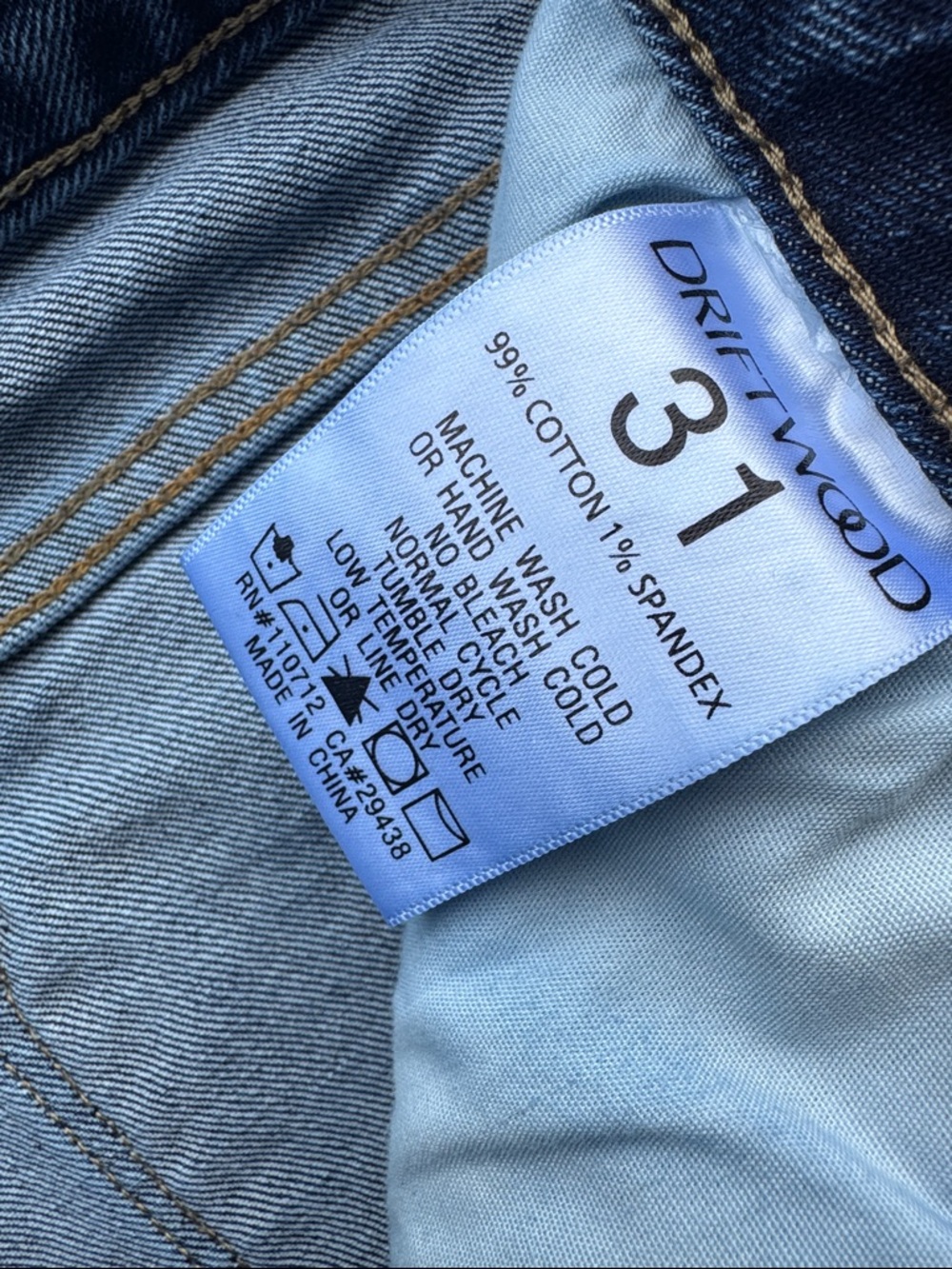 DRIFTWOOD Kelly Blue Embroidered Flare Jeans Size 31 x 32 Bootcut - Picture 6 of 12